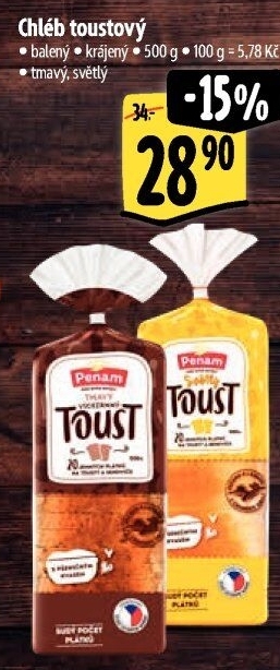 Toustový chléb Penam