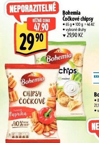 Čočkové chipsy Bohemia Chips