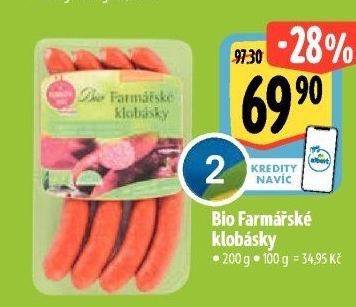 Farmářské klobásky bio Ponnath