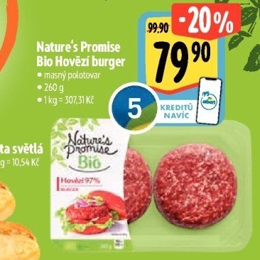 Hovězí burger Bio Nature'