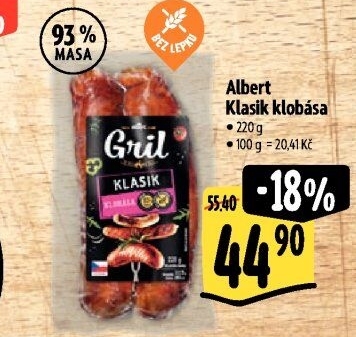 Klobása klasik Albert Gril