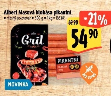 Klobása masová pikantní Albert Gril