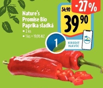 Paprika červená bio Nature'