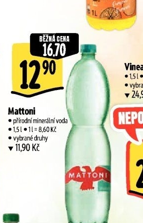 Přírodní voda Mattoni