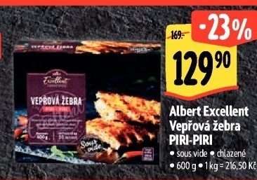 Vepřová žebra Piri-Piri Sous vide Albert Excellent