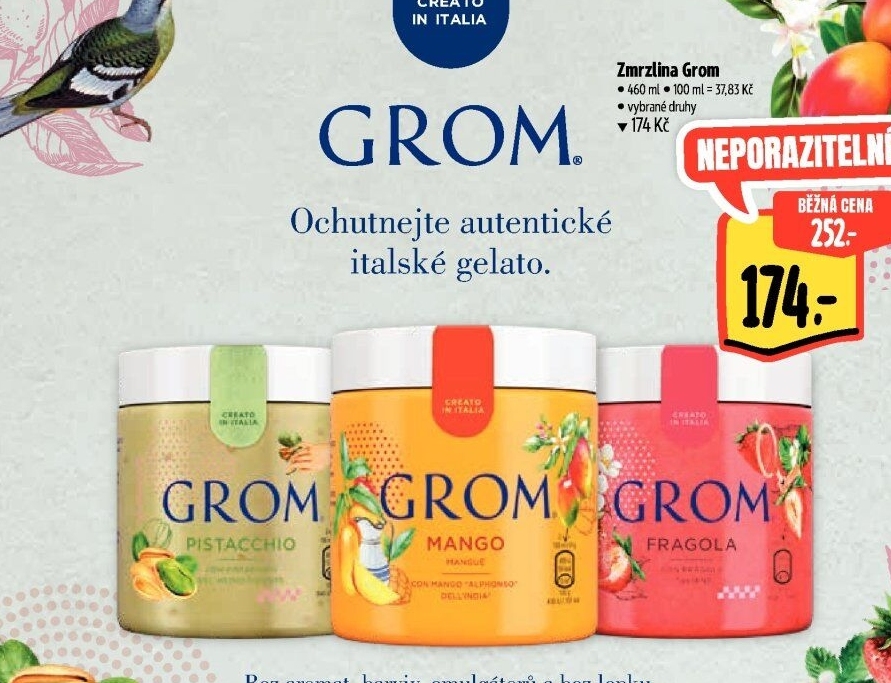 Zmrzlina v kelímku Grom