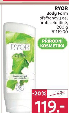 Gel proti celulitidě břečťanový Ryor