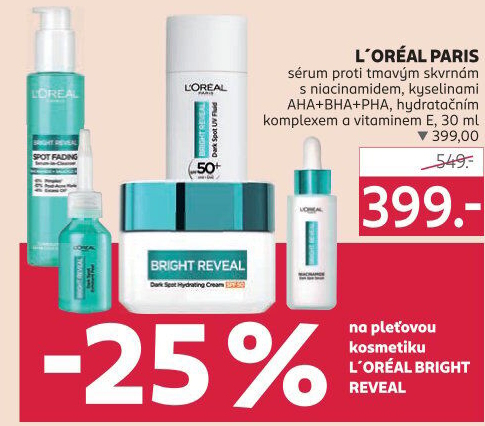 Sérum pleťové Bright Reveal Niacinamide L'