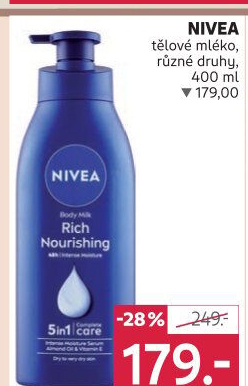 Tělová mléka Nivea