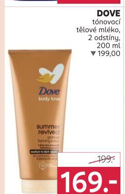 Tělové mléko tónovací DermaSpa Dove