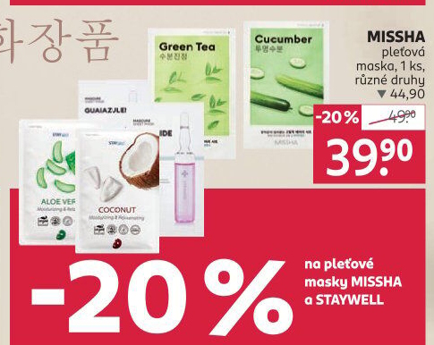 Textilní pleťová maska Missha