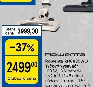 Tyčový vysavač Rowenta RH6830WO