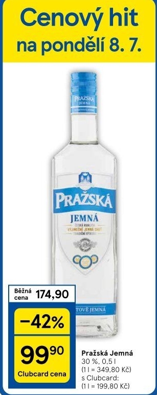 Vodka Jemná Pražská - Tesco akcniletaky.com