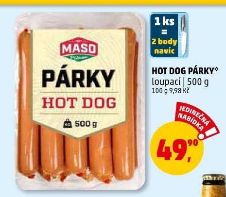 Párky hot dog Maso Příbram