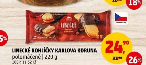 Rohlíčky linecké Karlova Koruna