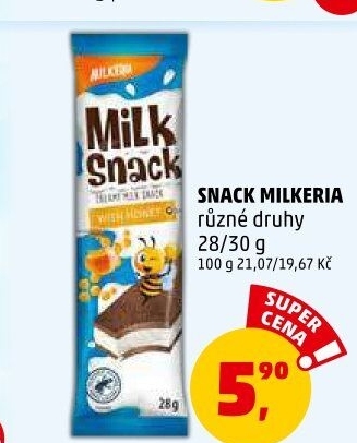 Snack mléčný Milkeria