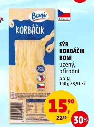 Sýr Korbáčky Boni
