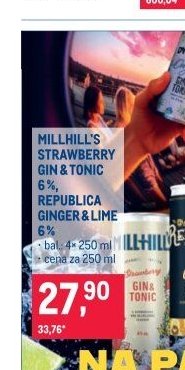 MILLHILL'S STRAWBERRY GIN & TONIC 6 %