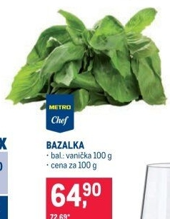 Bazalka čerstvá Metro Chef