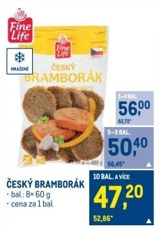 Bramborák předsmažený mražený Fine Life