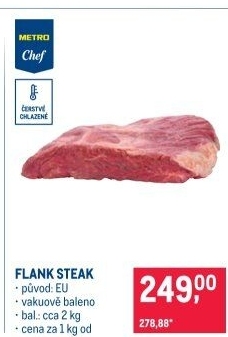 Flank steak Metro Chef