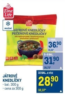 Knedlíčky játrové mražené Fine Life