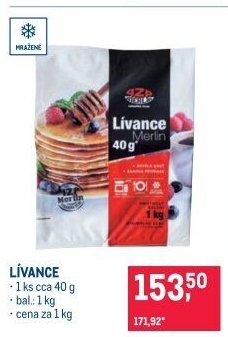 Lívance mražené PZP Merlin