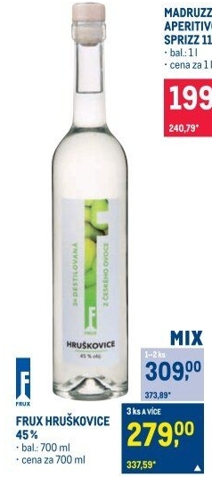 Pálenka Hruškovice Frux