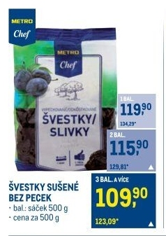 Sušené švestky Metro Chef