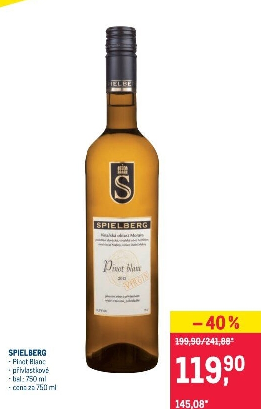 Víno Pinot Blanc Spielberg - přivlastkové