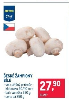 Žampiony bílé Metro Chef