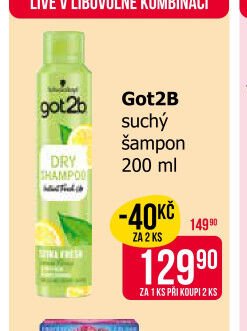Got2B suchý šampon 200 ml