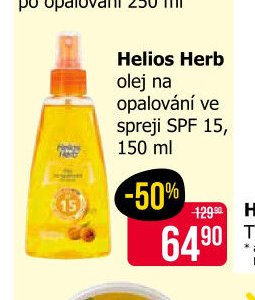 Helios Herb olej na opalování ve spreji SPF 15, 150 ml