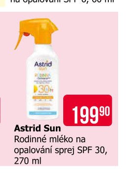 Astrid Sun Rodinné mléko na opalování sprej SPF 30, 270 ml