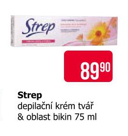 Strep depilační krém tvář & oblast bikin 75 ml
