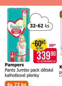 Pampers Pants Jumbo pack dětské kalhotkové plenky
