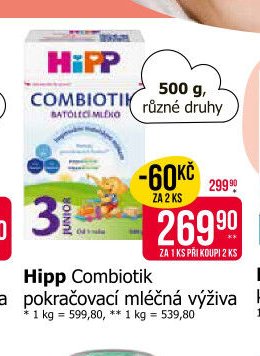 Hipp Combiotik pokračovací mléčná výživa