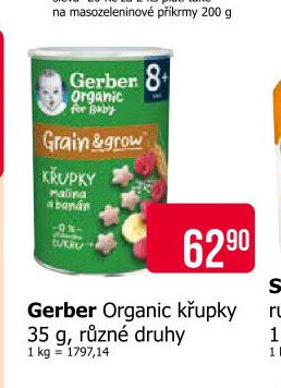 Gerber Organic křupky 35 g, různé druhy