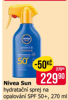 Hydratační sprej na opalování OF 50+ Nivea Sun