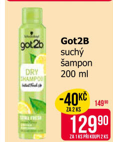 Suchý šampon Got2b Schwarzkopf