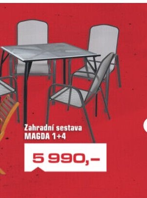 Zahradní sestava MAGDA 1+4 - UNI HOBBY akcniletaky.com