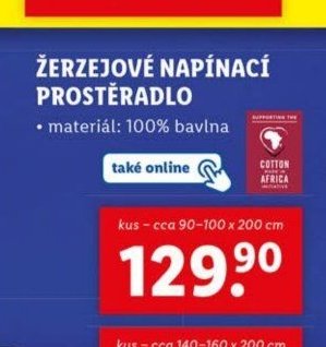 Žerzejové napínací prostěradlo (cca 90-100 x 200 cm)
