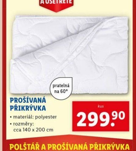LIVARNO home PROŠÍVANÁ PŘIKRÝVKA