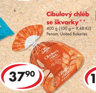 Cibulový chléb se škvarky Penam