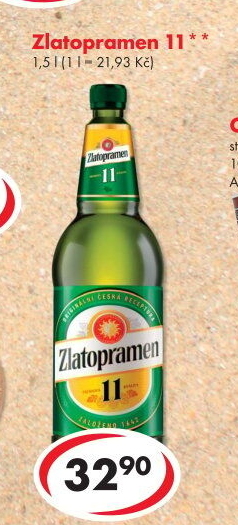 Pivo světlý ležák 11° Zlatopramen