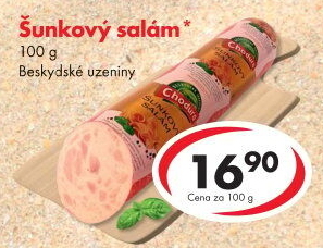 Salám šunkový Beskydské uzeniny Chodura