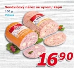 Nářez sendvičový se sýrem Váhala