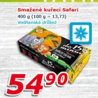 Nugetky kuřecí smažené mražené Safari Vodňanské kuře