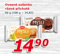 Ovesné sušenky Mysli na zdraví Emco
