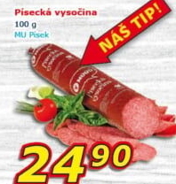 Salám Vysočina písecká Maso uzeniny Písek